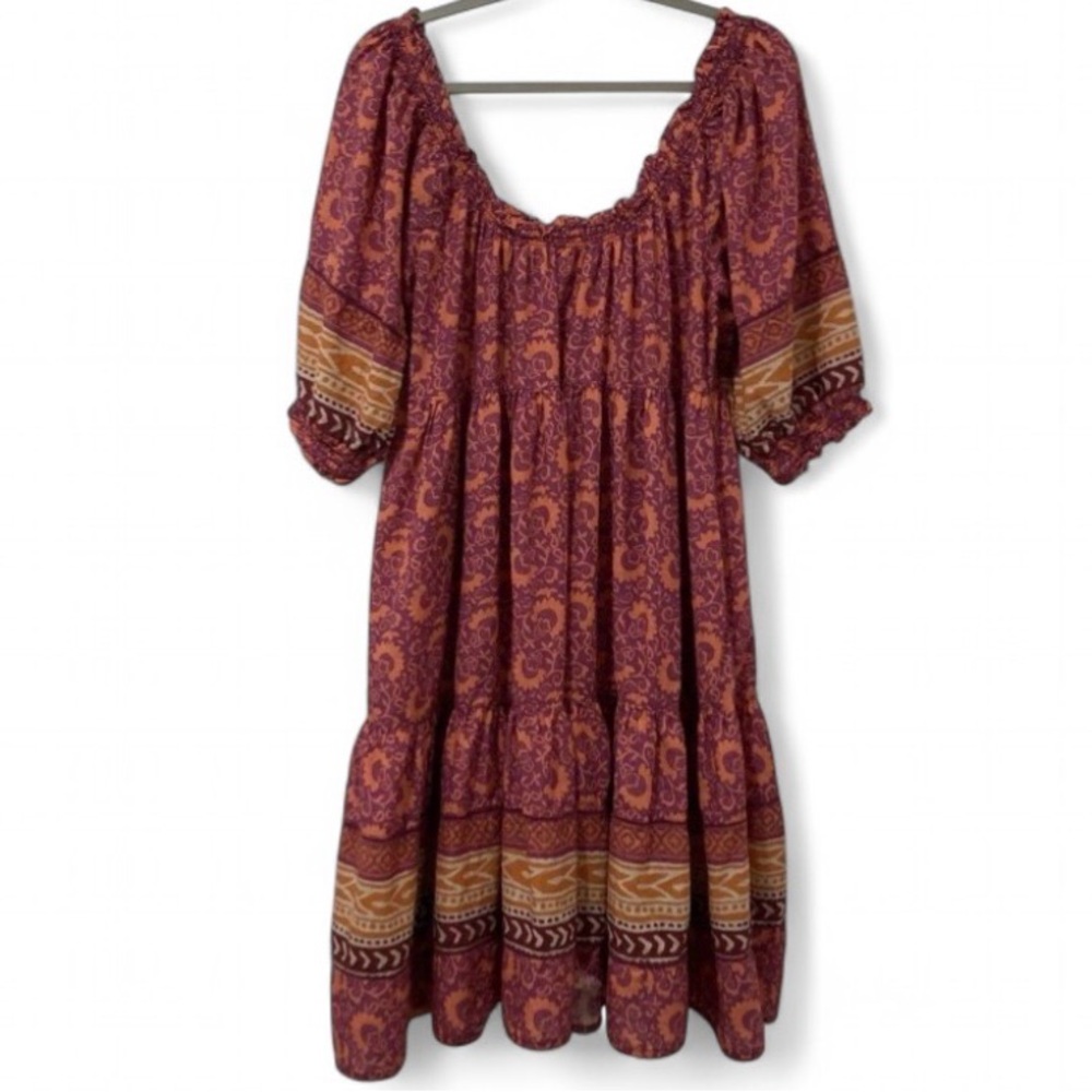 Sundance Floral Lands Dress Women’s Small Boho Peasant Puff Sleeve Cottagecore